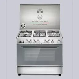 بوتجاز رويال جاز 80 سم كريستال كاست بالمروحه Code10224    CR80-C-SS-MV