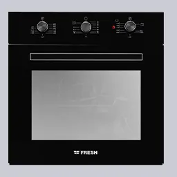 فرن فريش 60 سم بلت ان اسود غاز  كهرباء سوفت كلوز GEOFR60CMB-Code10344